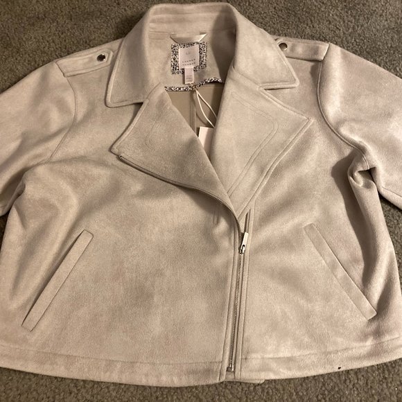 Women's suede moto jacket XLP - Picture 1 of 3